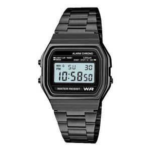 Fashion Women Men's Water Resist Metal Band Retro Style Sports Digital Watch